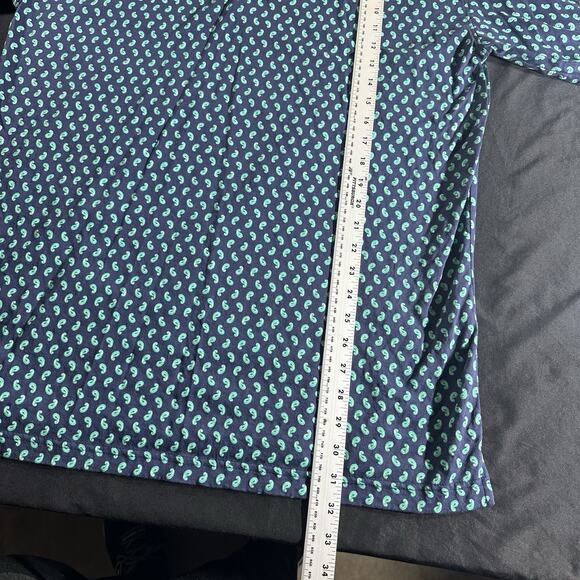 Alan Flusser Polo paisley motif Pattern Green/navy Size Medium - Picture 7 of 8